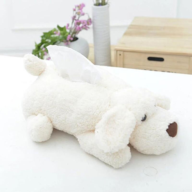 Novelty Napkin Holder Cute Teddy Plush Doll Tissue Box Cover Dispenser