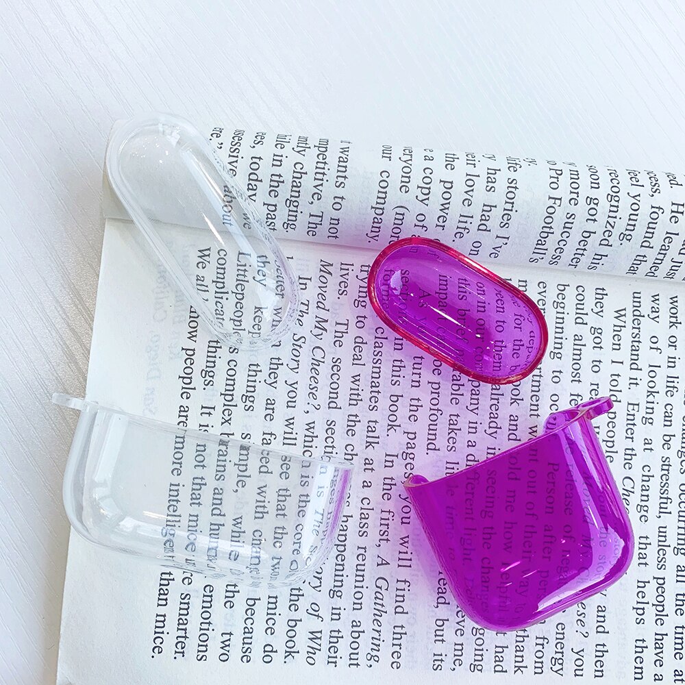 Transparent Fluorescence Color Earphone Cover For Apple AirPods Pro 3 Air Pods 2 Soft Silicone Fancy Case Clear TPU Accessories