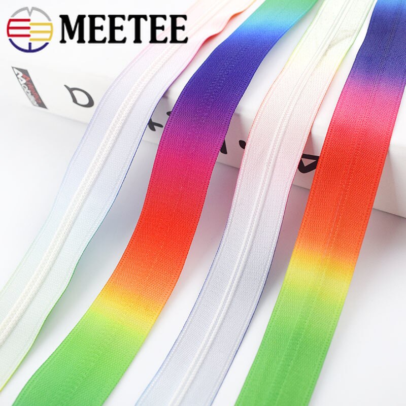 5M 3#5# Nylon Zippers Coil Open-End Waterproof Zipper with Slider for Sports Coat Clothes Bag Invisible Zip DIY Sewing Accessory