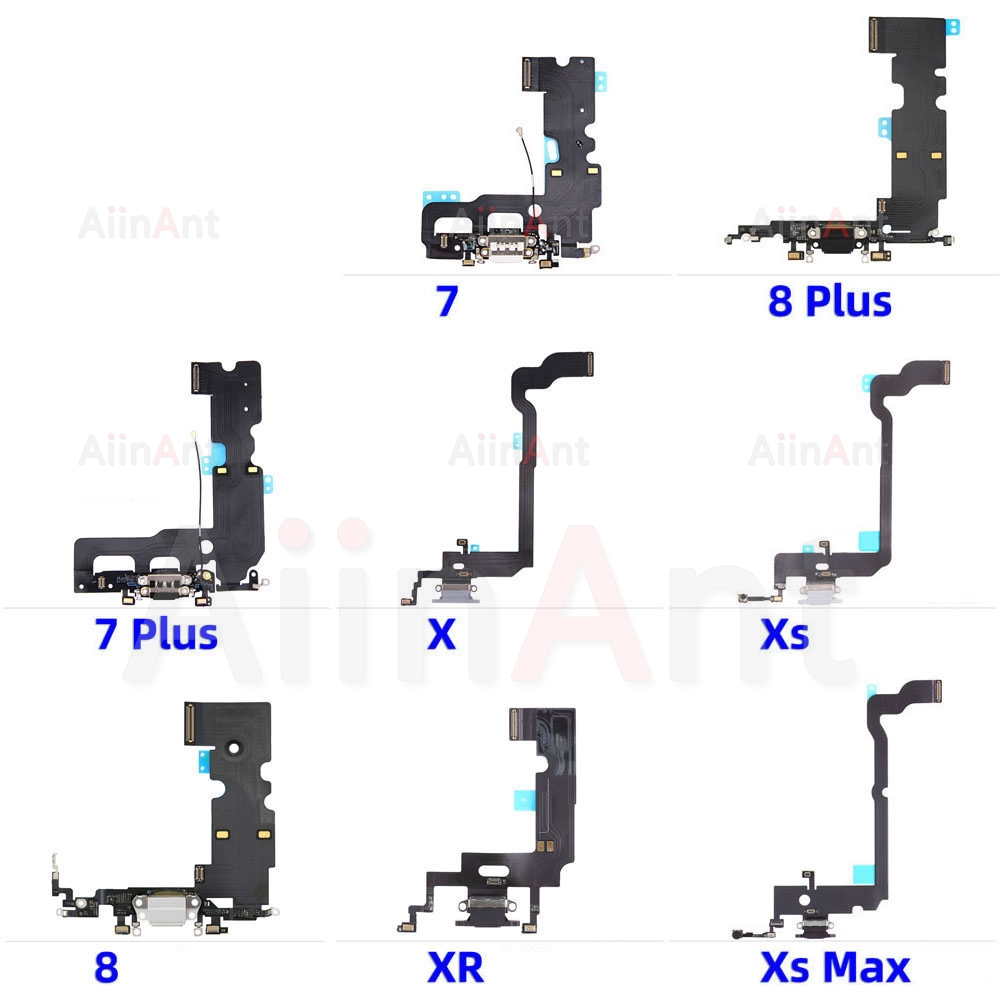Bodem Usb Charger Port Flex Kabel Voor Iphone X Xs Max Xr 7 8 Plus 7G 8G Dock Opladen Connector Microfoon Flex