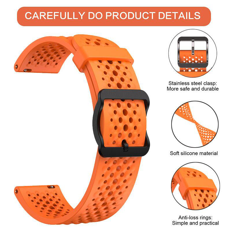 20mm 22mm Siliconen Horlogeband Voor Garmin Forerunner 55 158 965 745 245 255 265 645 MUZIEK armband Correa Voor Garmin Venu 2 3 HR