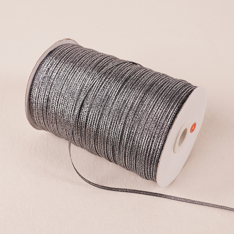 Cinta de raso de seda con purpurina dorada y plateada, 10 metros, 3mm, decoración para , hogar, boda, , Navidad, Halloween, Material DIY: Láser brillante