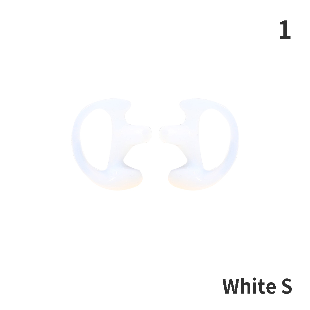 2Pcs Ear Molds Soft 2-Way Radio Earmold Replacing Earpiece Insert For Acoustic Coil Tube Audio Kits Headphone Accessories: white S
