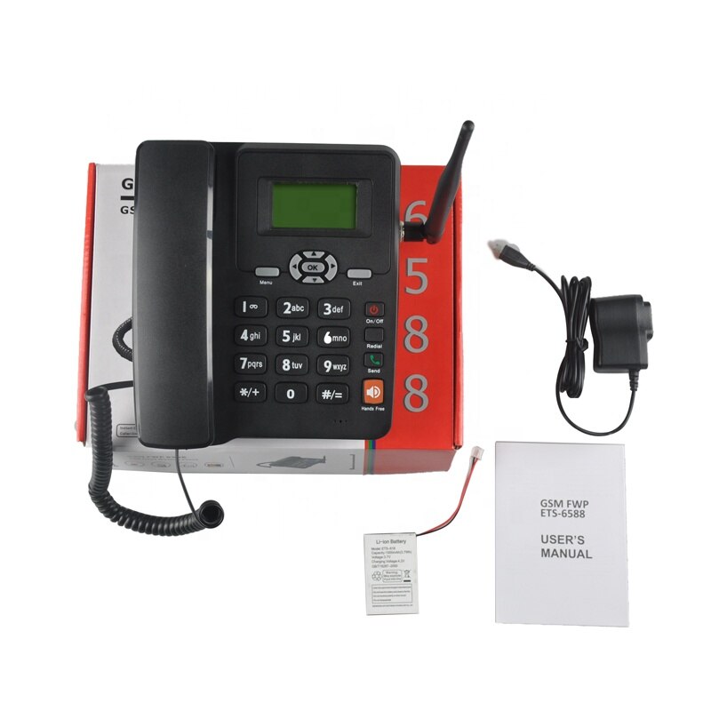 2 Sim card 2G GSM fixed wireless phone FWP Lansline phone PSTN SMS Call in/out Suit Telemarketing Alarm desktop Fixed phone