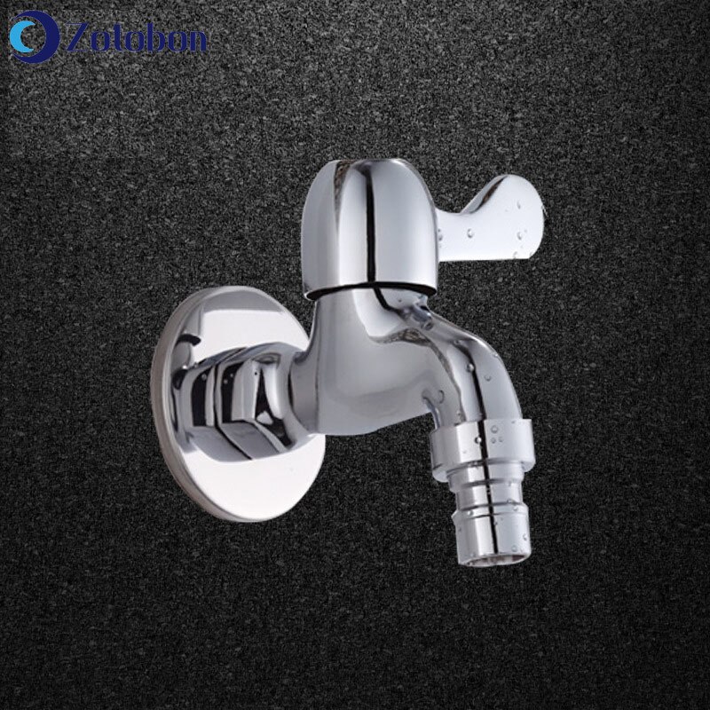 ZOTOBON Double faucet Wall Mount Washing Machine mop faucet Multi-function outdoor Balcony Water Tap Laundry Bibcock taps F8: 1