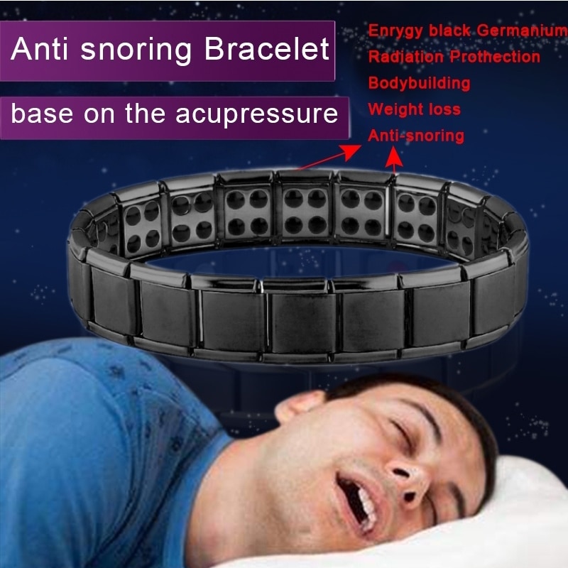 Double Row Magnetic Therapy Linked Bracelet Black Health Bracelet Titanium Steel Physical Pain Relief Magnetic Bracelet