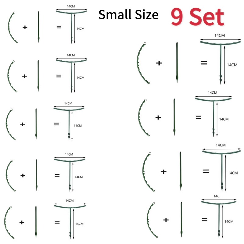Plant Support Pile Garden Semicircle Flower Stand Cage Plant Grow Fixing Rod Vine Climbing Bracket Stake Holder Bonsai Tool: Orange