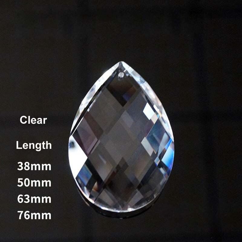 Clear Crystal Drops For Chandelier 38/50/63/76/89mm Glass Crystal Drops Pendant Lamp Hanging Decoration Chandeliers Replacement