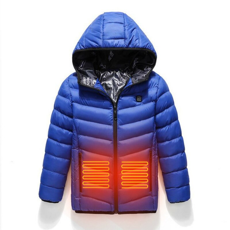 Veste Chauffante Pour Enfants - Alimentation USB, 3 Niveaux De Chaleur - Imperméable, Léger - Pour Activités Extérieures Hiver