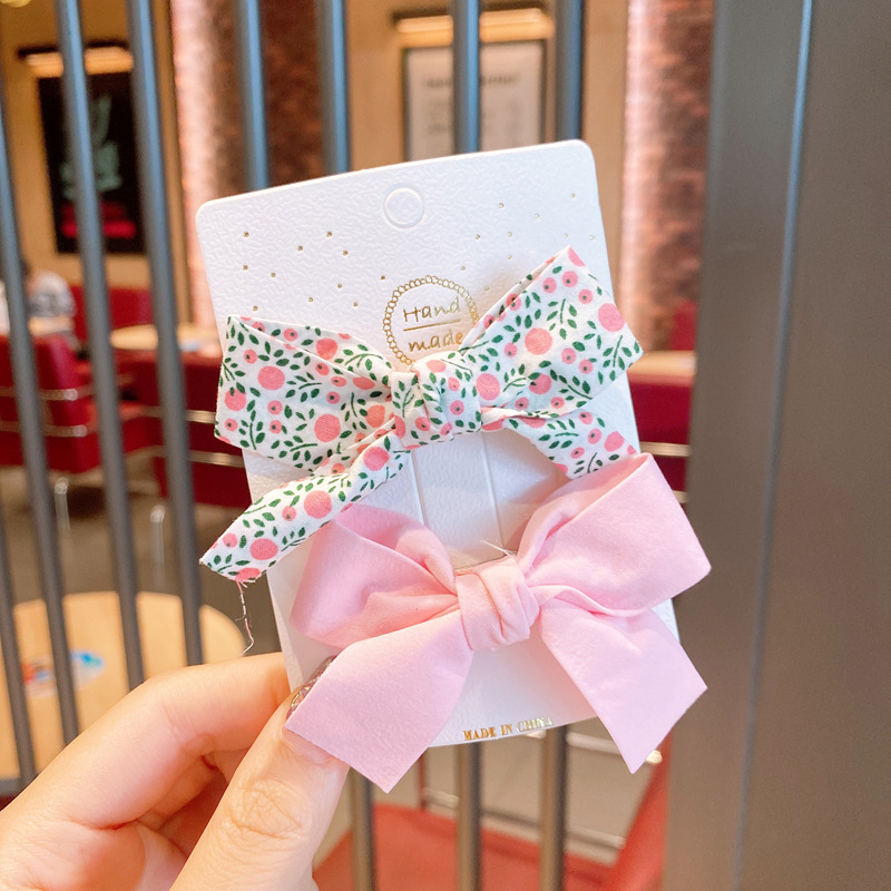 2 Stks/set Bloem Baby Haar Clips Bows Kids Meisje Haar Clip Kinderen Haarspeld Haarspeldjes Haarspeldjes Baby Haar Accessoires: 1