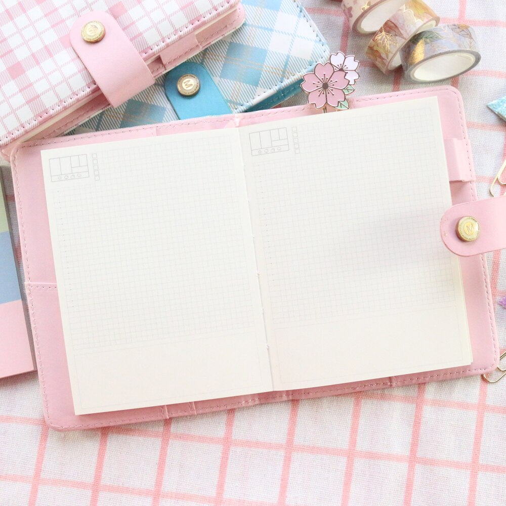 Domikee candy kawaii school student diary daily planner notebook cute hardcover leather agenda planner organizer A6