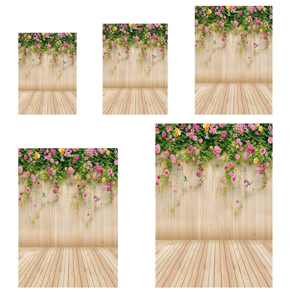 Wooden Planks Flower Photography The Colour is Noble and Material Durable Background Cloth Backdrop Studio Photo Decor