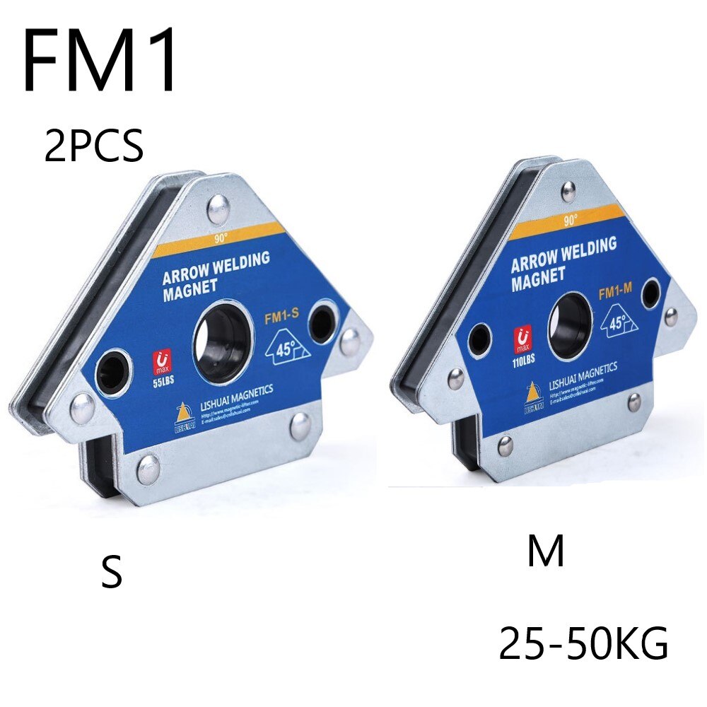 2pcs Switchable Arrow Welding Magnet On/Off Switch Arrow Magnetic Welding Holder Fixer Positioner Auxiliary Locator Tool FM1-4: FM1 25-50KG