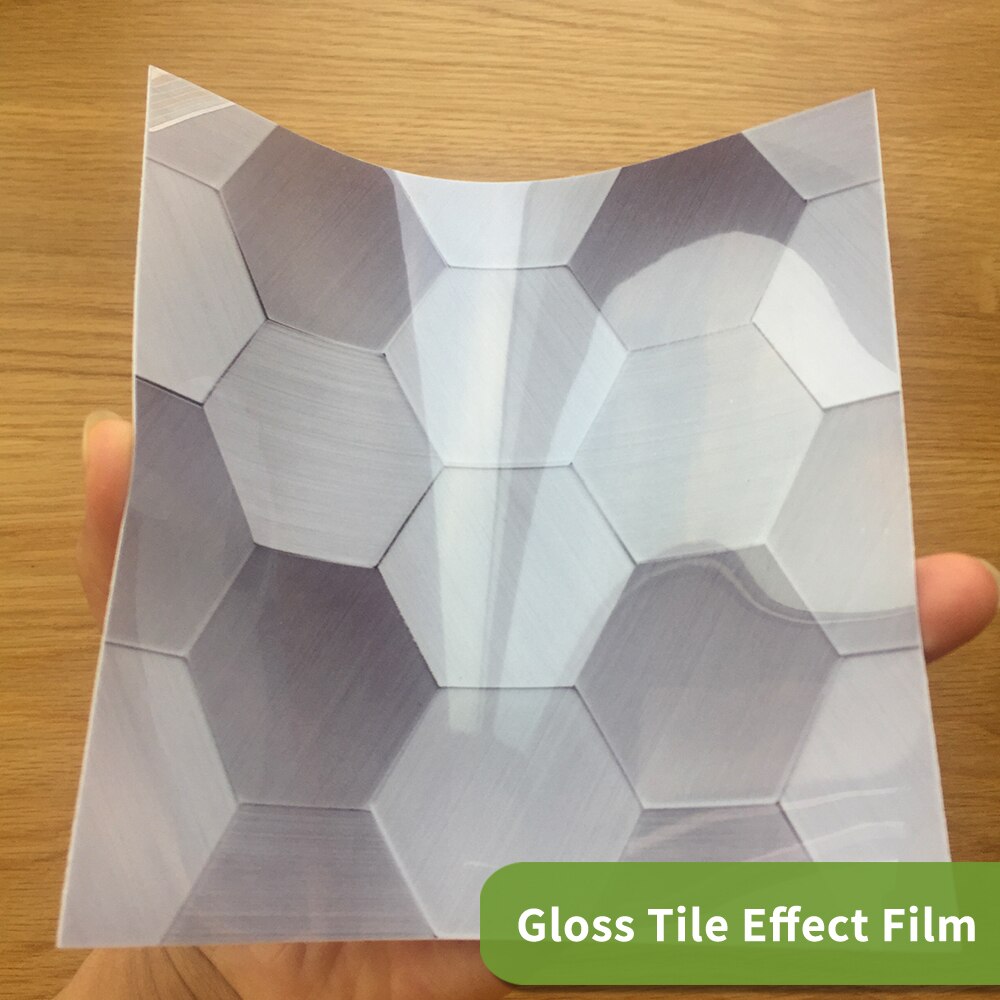 Funlife® Brush Sliver Hexagons Wall Sticker Decorative Self-Adhesive DIY Tile Sticker for Bathroom Kitchen Backsplash Wall Floor