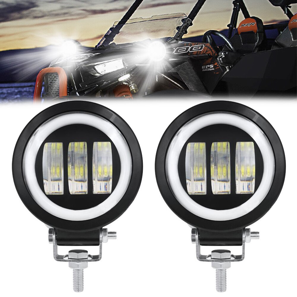 6D Lens 5 Inch Round Square Led Work Light For Car 4x4 Offroad Truck Boat UAZ ATV 12V 24V Led Angel Eyes Driving Lights。