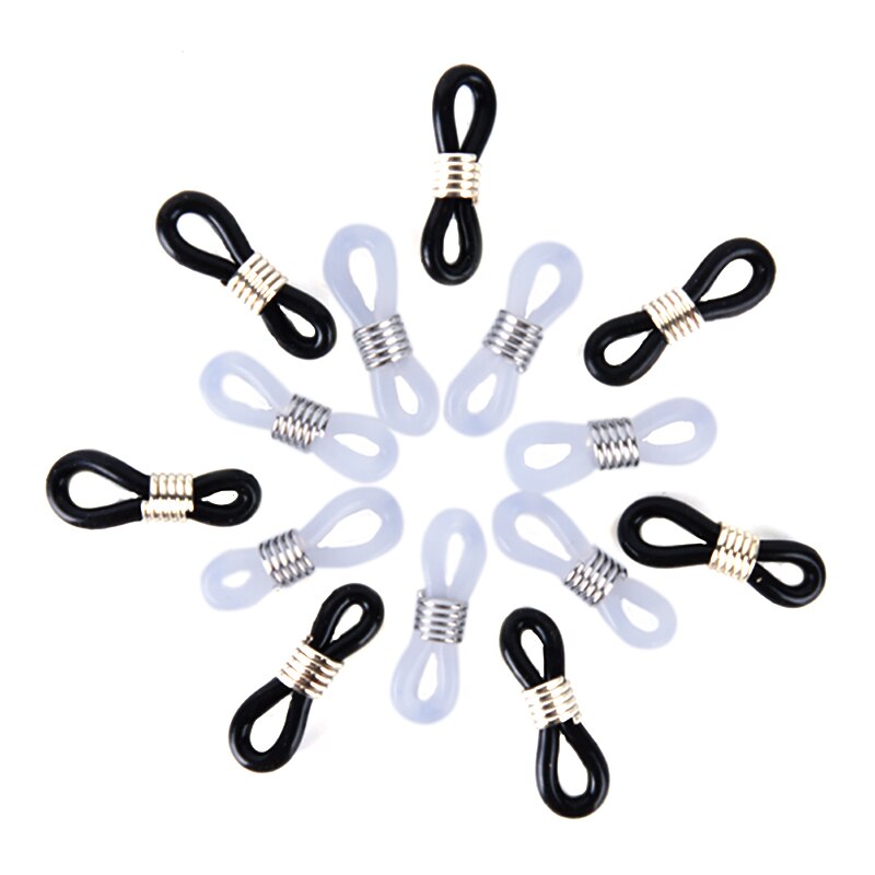 100PCS Silicone Glasses Chain Connection Glasses Chain Antiskid Rubber Ring Strap Extension Spring DIY Eyeglasses Rope