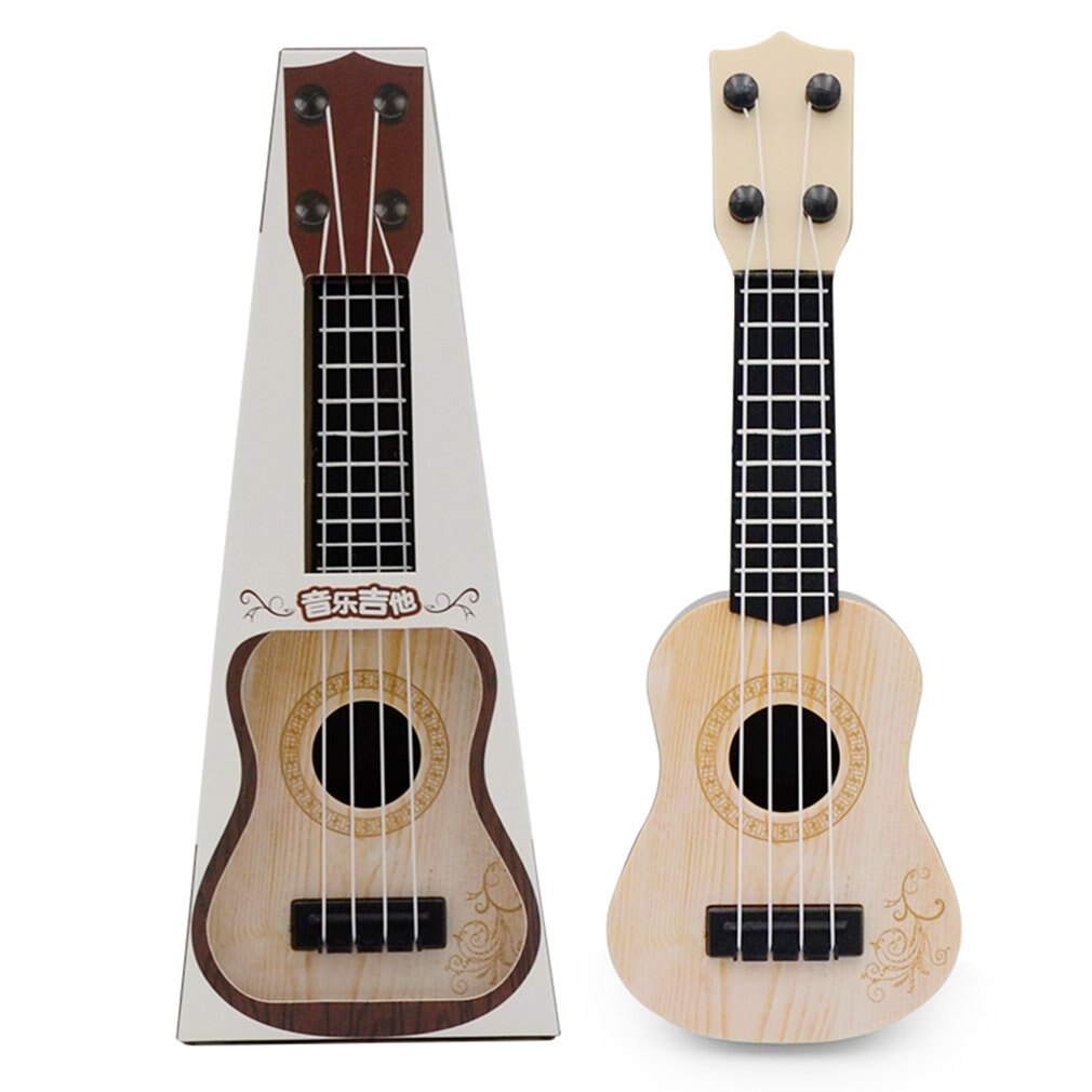 Mini Guitarra de 4 cuerdas para niños y principiantes, instrumento Musical de juguete, ukelele clásico, Educación Temprana, guitarra pequeña