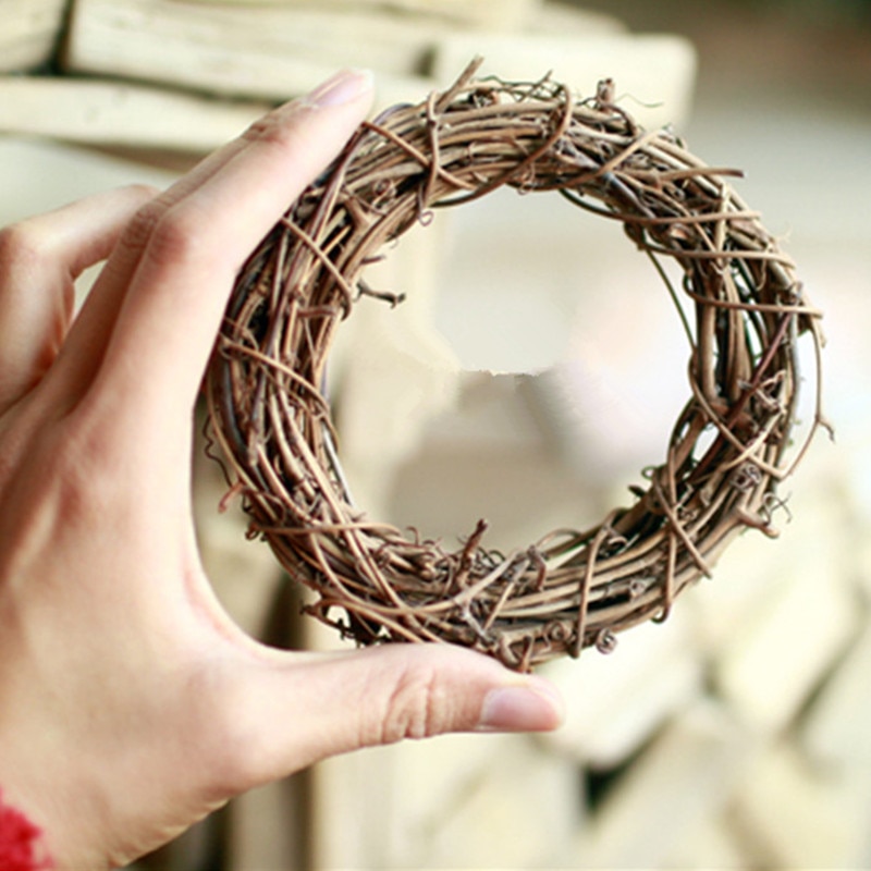 Natural Grapevine Wreath Star Heart Ring Shape DIY Crafts Base for Christmas Wreath Garland Home Decoration