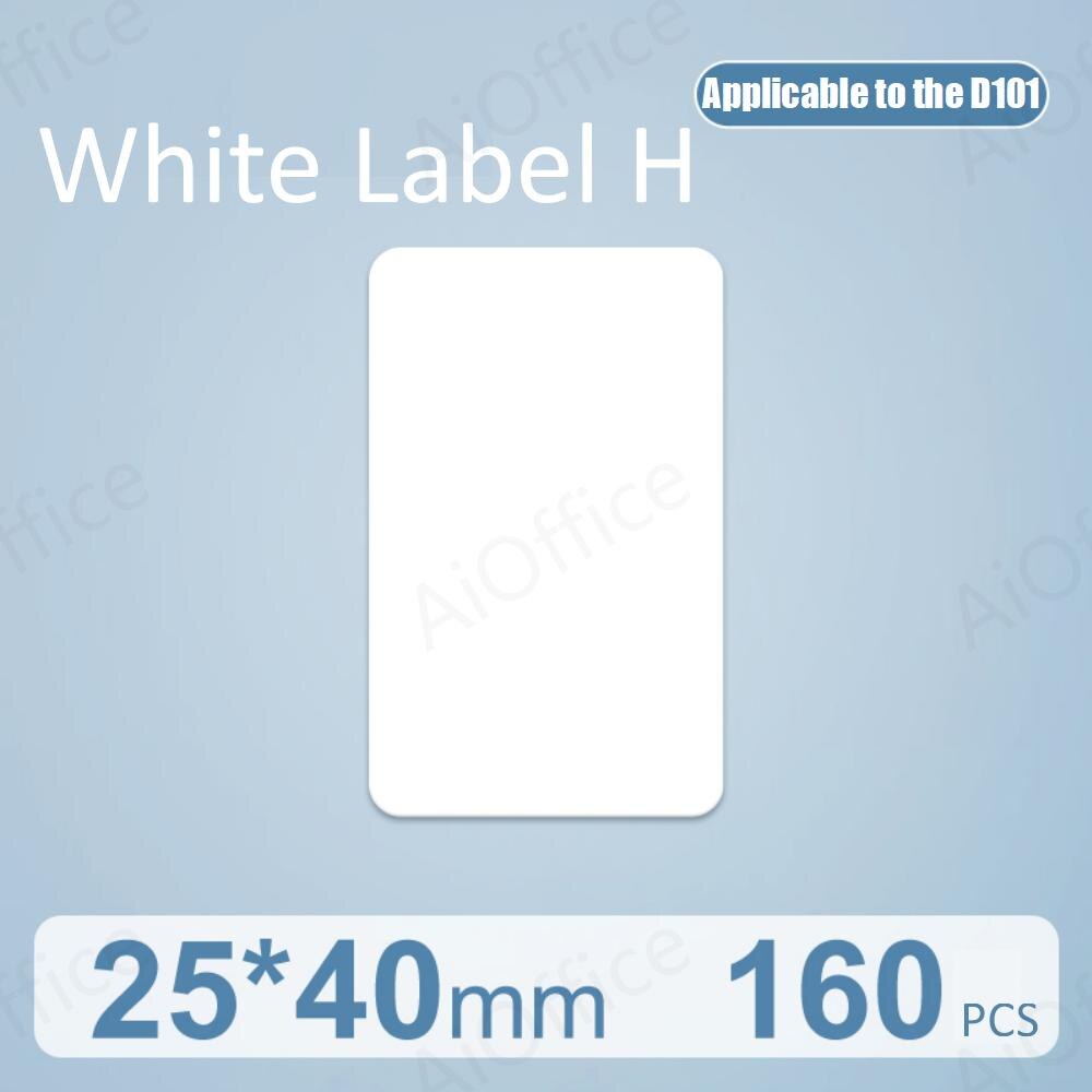 NIIMBOT D101 D11 0 Mini białe naklejki etykiety drukarki anty-olej wodoodporny odporny na rozdarcie dla supermarketu metka z ceną rolkę papieru: White 25X40mm