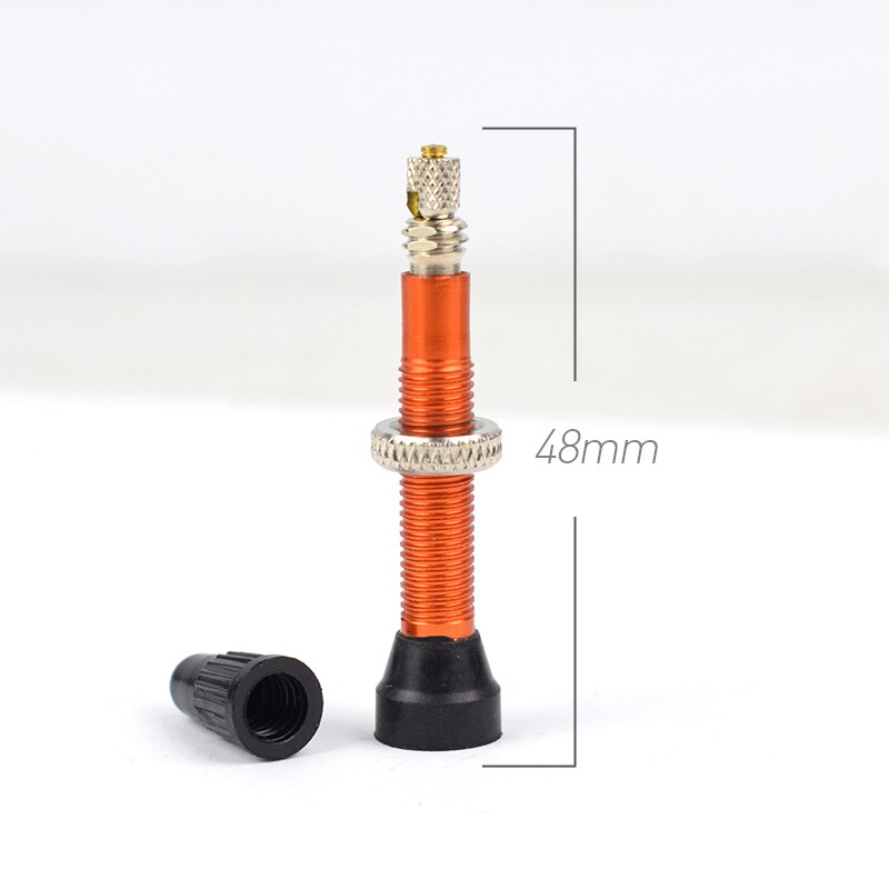 Fiets 2 Stuks Tubeless Legering Stem 48Mm Presta Ventiel Voor Geen Buis Road Mountain Fietsen Tubelss Kit Compatibele Accessoires