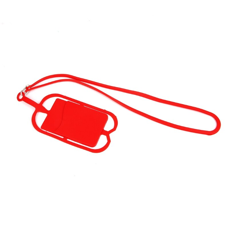 De silicona desmontable cordón para celular estuche protector de cuello con identificación de ranura para tarjeta