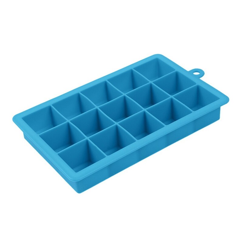 DIY Big Ice Cube Mold Square Shape Silicone Tray Fruit Maker 15 Lattice Bar Kitchen Accessories OCT998