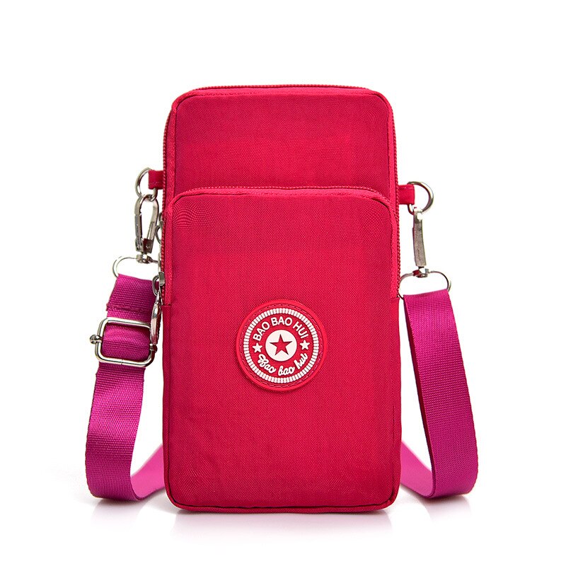 Missbuy Universal Phone Bag For Samsung/iPhone/Huawei/HTC/LG Wallet Case Outdoor Arm Shoulder Cover Phone Pouch Pocket: Rose