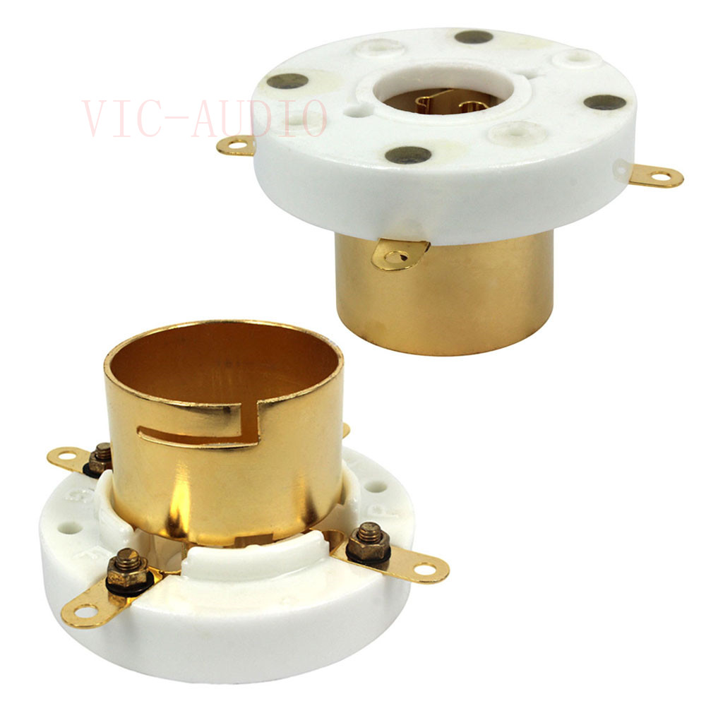 DIY Amplifier 1Piece 4Pins Electronic Tube Socket For 845 805 211 FU-5 Vacuum Tube Socket Audio Amplifier HIFI DIY