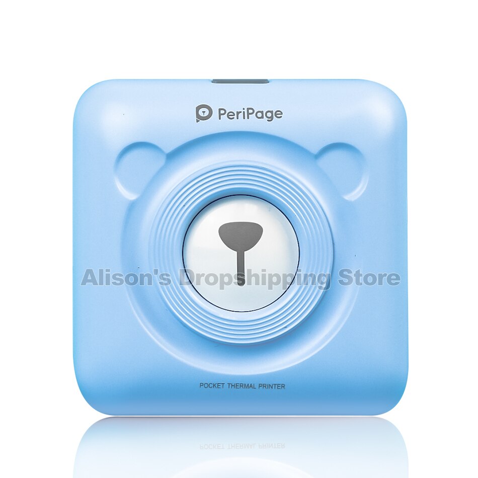 Pocket Printer 58 Mm Mini Draagbare Bluetooth Draadloze Paper Photo Printer Pocket Thermische Afdrukken Usb Verbinding Impresoras Fotos: 1 Blue Printer