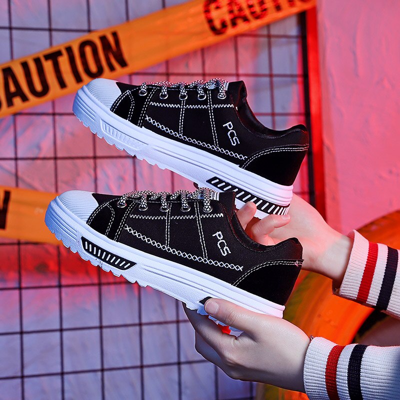 Strips Embroidered Black Flats Spring Autumn Comfort Mocasines De Mujer Streetwear Zapatos Plataforma Mujer