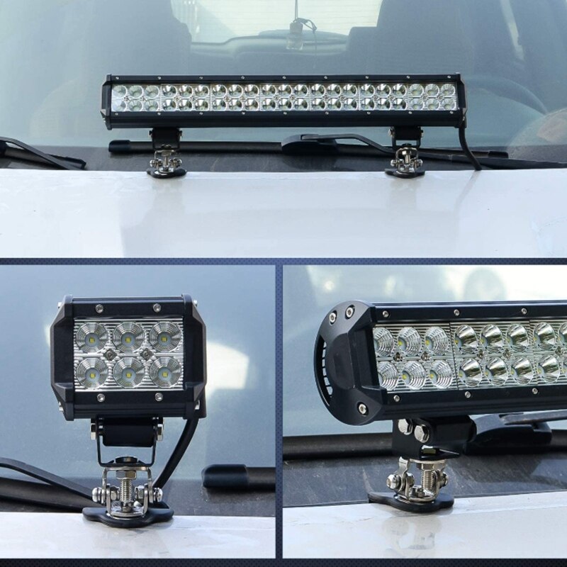 LED Light Bar Clamp Mounting Kit Hood Led Work Light Bar Mount Bracket Clamp Holder for Offroad Led Work Light Bar