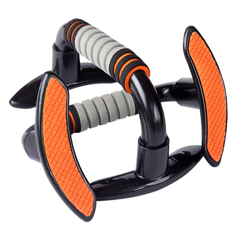 Push-up Stands Classic Gym Sports Fitness Equipments H-shape Push Up Bar Hand Grip Trainer Fitness Tool: Orange
