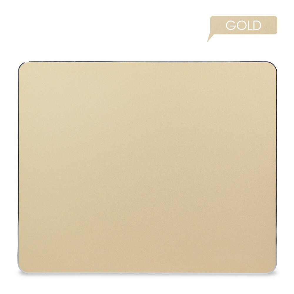 Metall Aluminium Maus pad Matte Harte Glatte Leder Dünne Mousead Doppel Seite Wasserdicht Gamer Computer Maus Matte Für Office Home: Gold / 300x240mm