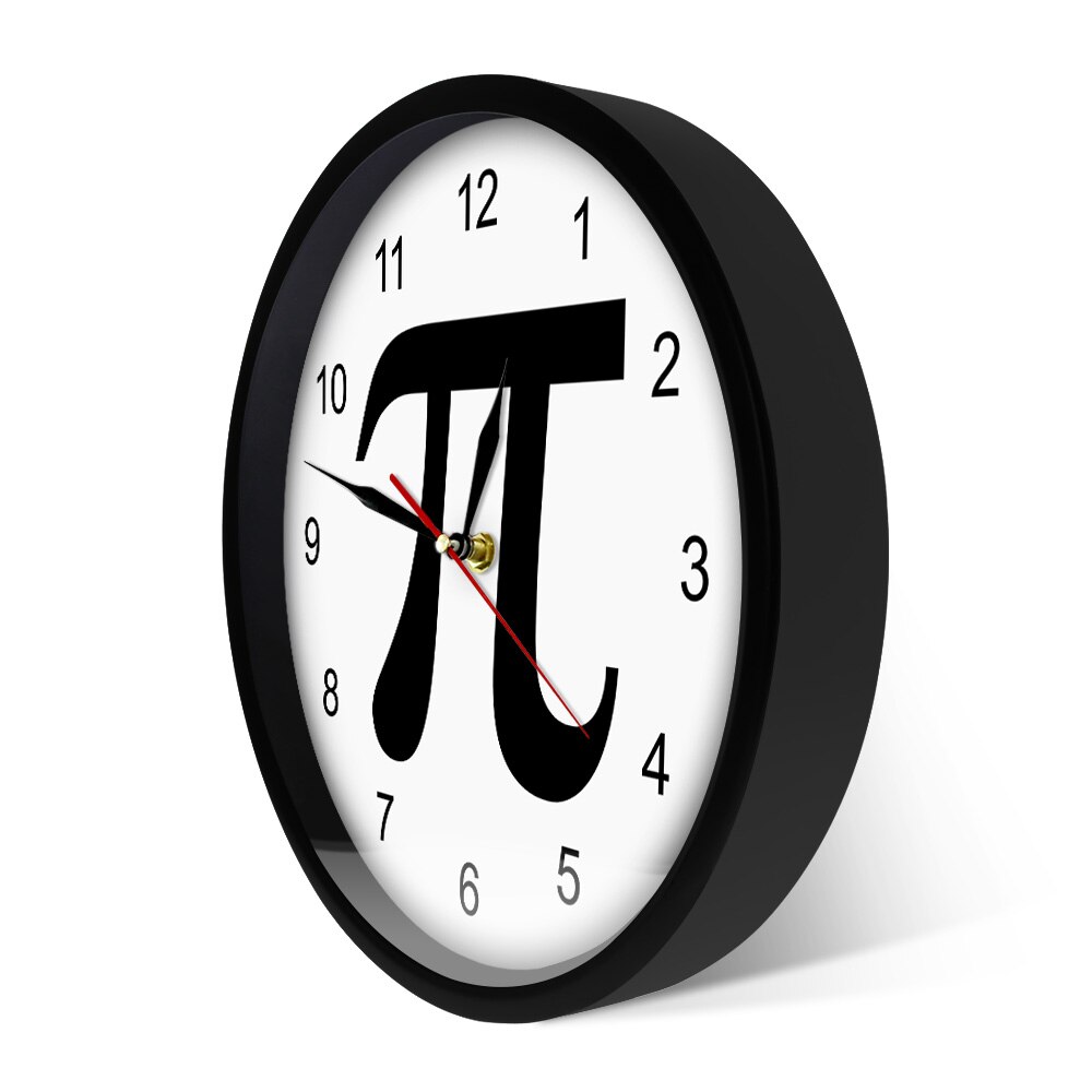 Mathematical Sign Pi 3.14 Life of Pi Minimalist Math Wall Clock Math Chic 3D Pi Symbol Geek Pi 3.14 Silhouette Wall Clock