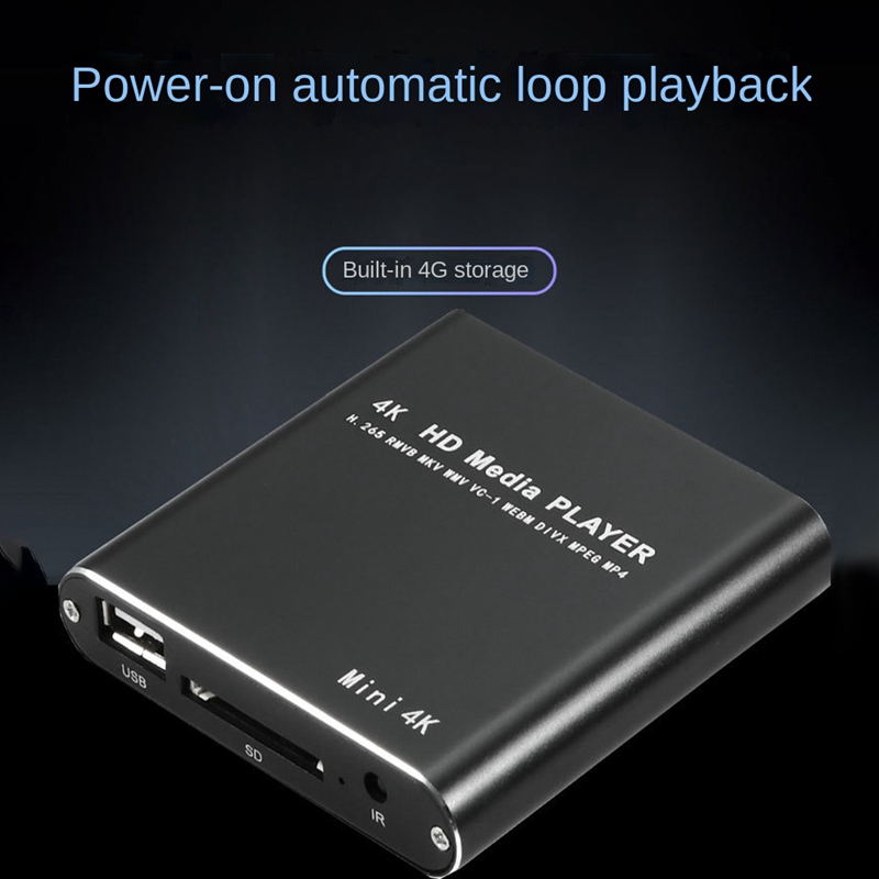 Reproductor Multimedia HD, Full HD, 1080P, USB, reproductor Multimedia externo con SD, TV Box, compatible con MKV, H.264, RMVB, WMV (Enchufe europeo)