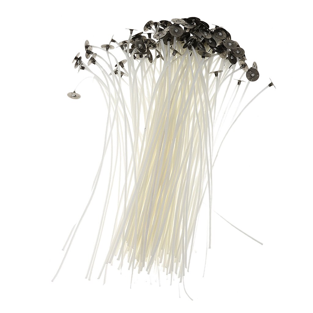 50 Candle Wick Pre Waxed Candle Making Crafts With Sustainers 15CM