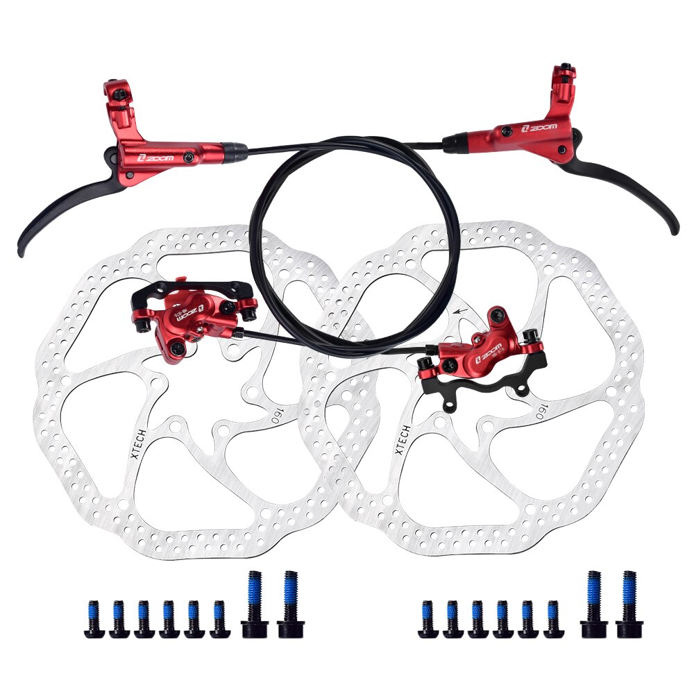 Zoom HB876 Mtb 4 Zuiger Hydraulische Schijfrem 800Mm/1400Mm Mountainbike Olie Druk Rem Met Hars remblokken