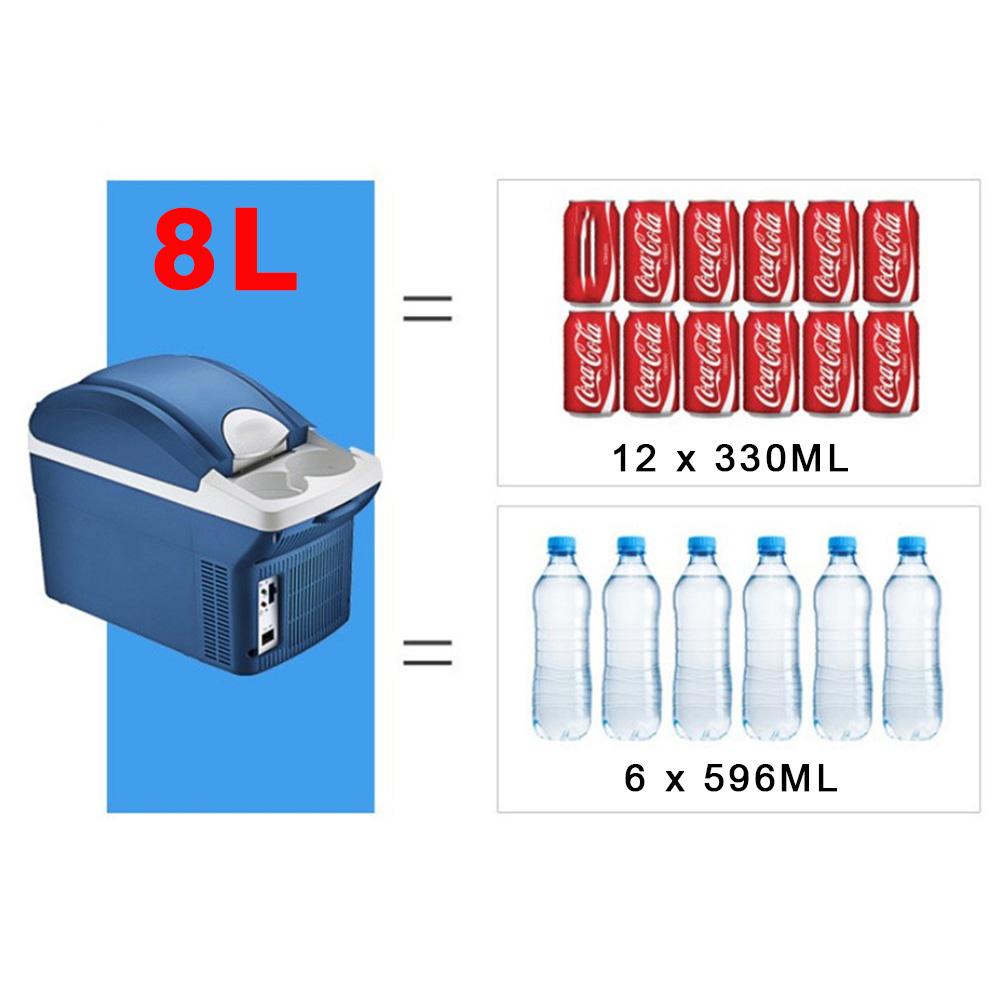 Mini glacière Portable 8l, boîte isolante, à double usage, pour voiture, maison, bureau, extérieur