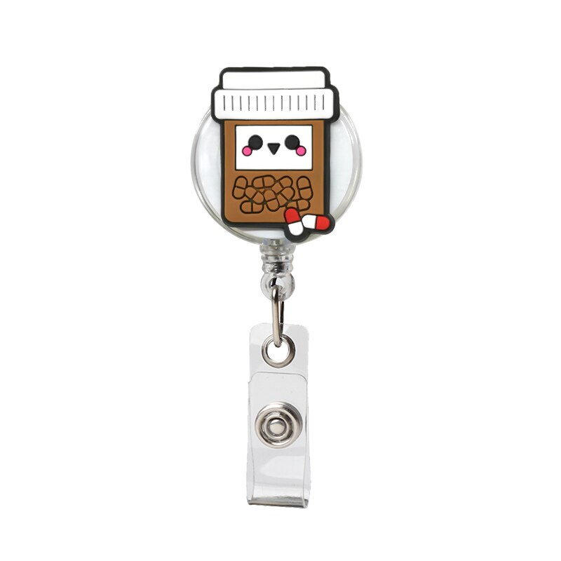 1PCS Retractable Pull Badge Nurse Cute Badge Reel Clip Badge Holder Yoyo Card Doctor ID Card Chain Clips School Student Office: 1504-05 1pcs