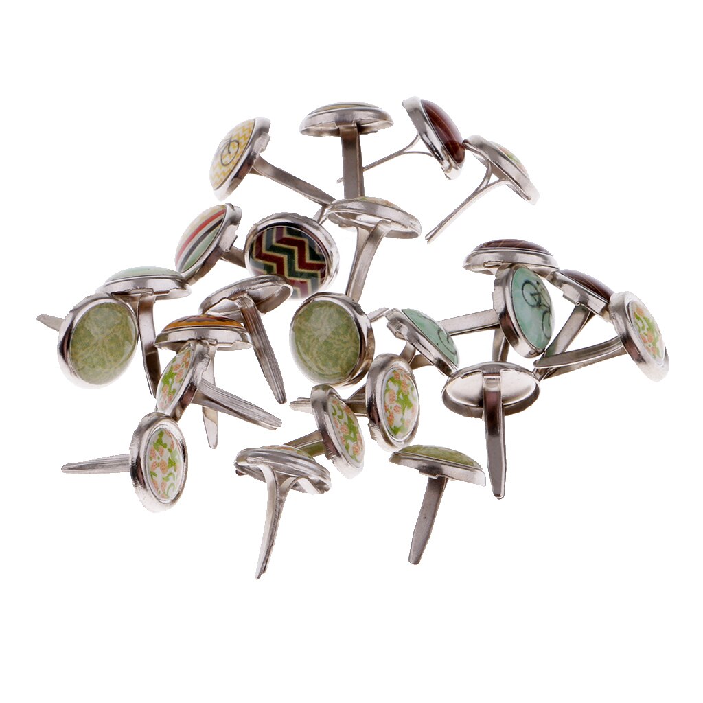 Yyangz 50-Pack 9.5mm Antique Bronze Jeans Rivets Round Brass Plated Straw Hat Nails, Perfect For Jean Repair, Leather Crafting, And Fabric Decoration Projects