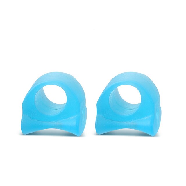 4 stk= 2 par silikone pedicure værktøj hallux valgus korrektur separator glattejern gel tå separator separador fodpleje: Blå