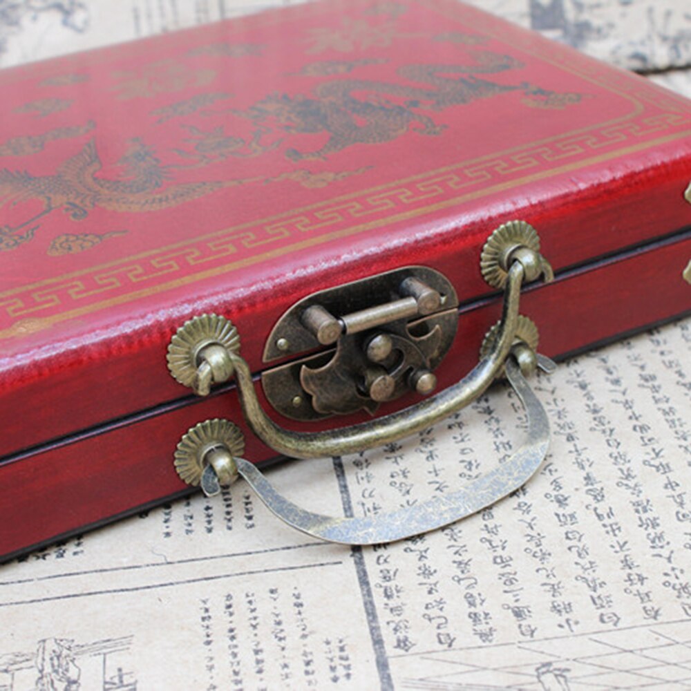 Jeu de 144 pièces de Mahjong numérotées chinoises, jouet chinois Portable avec boîte