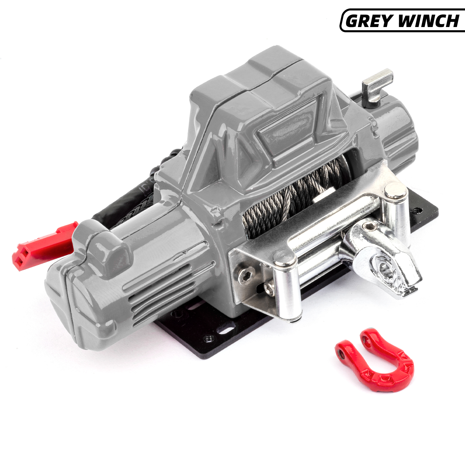 RC Metalen Lier Afstandsbediening Simulatie Trek Speelgoed Model Lier voor 1/10 RC Crawler Auto Axiale SCX10 90046 TRX4 Redcat Decoratieve P: Rood