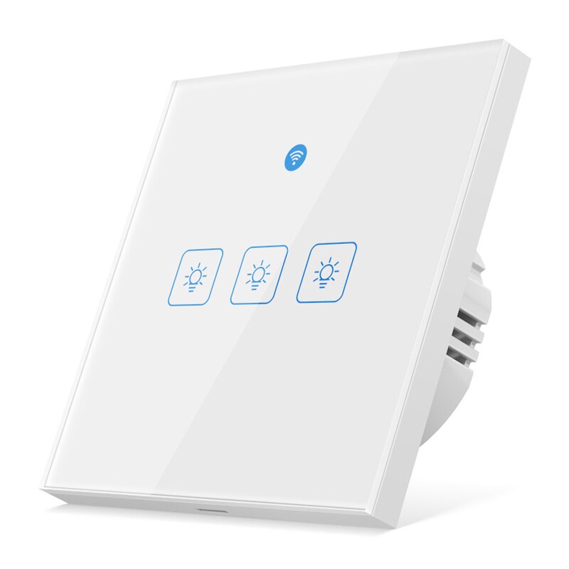 Alexa Switch Panel Wifi Smart Switch Touch Light Switch Panel Wireless Wall Switch Voice Control With Google Home 1/2/3 Gang EU: 3GANG