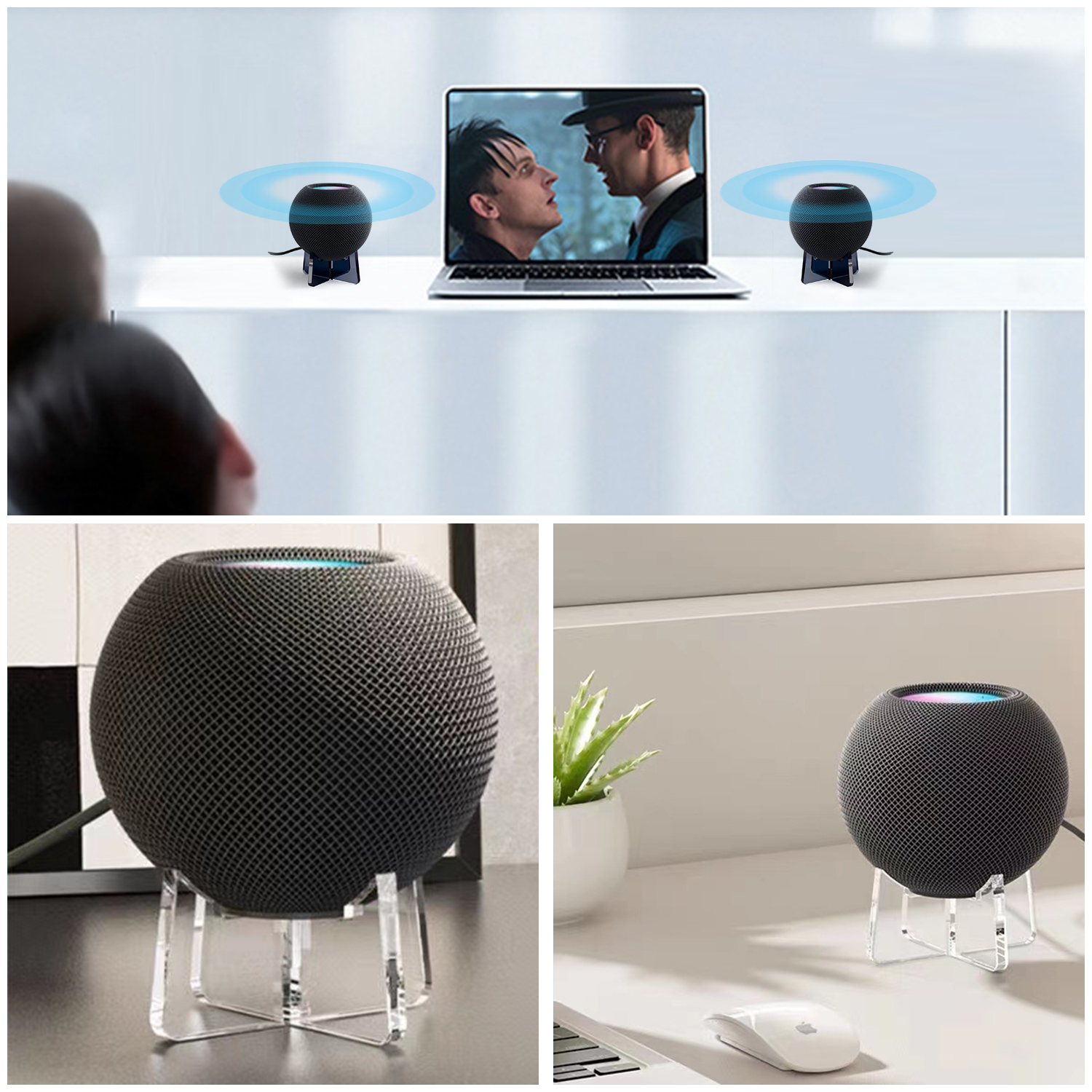 Stand for Apple HomePod mini Acrylic Material Exquisite Tabletop Holder for Apple Homepod mini Speaker Support