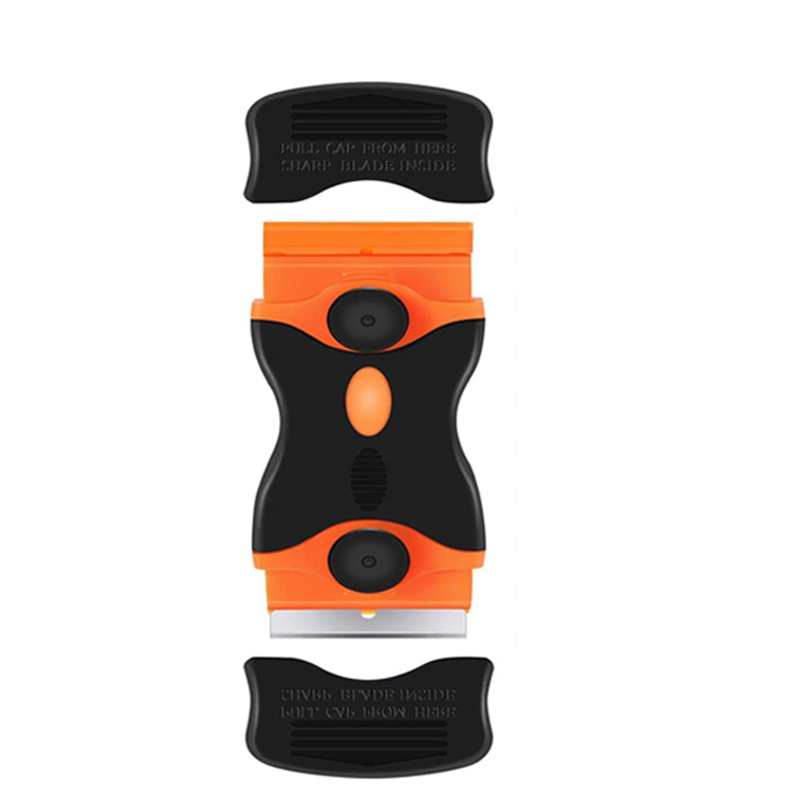 Multi-Purpose Mini Razor Blade Scraper Set Cleaning Tool for Scraping Labels Decals Stickers Auto Glass Cooktop Stove Window: GOLD