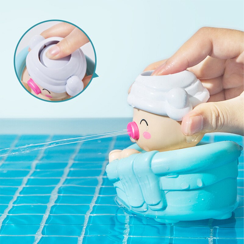 1 stk baby badning legetøj sød tegneserie gris vand spray sprinkler klassisk baby vand legetøj spædbarn svømme urværk børn strand legetøj