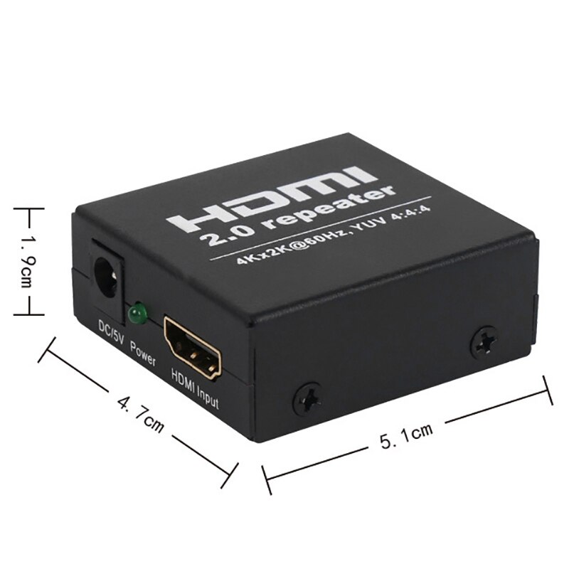 4 kx 2k 2.0 hdmi repeater hdmi extender 4k 60hz 4:4:4 hdmi kabel adapter signalforstærker booster over signal hdtv up  to 25m