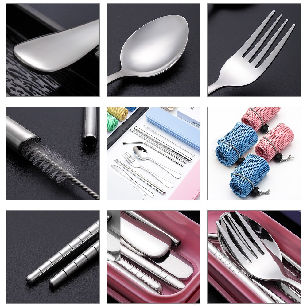 Cartoon Unicorn Lunch Box Kids Bento Boxs Set School Student Girls Portable Thermal Lunchbox with Cutlery Set Food Container