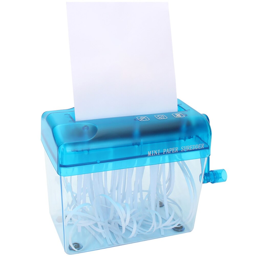 A6 Mini Hand Crank Blue Shredder Crusher Destroyer... – Vicedeal